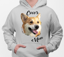 Load image into Gallery viewer, Custom Dog hoodie, Your Dog face hoodie, Cartoon face dog hoodie, Dog Mom Hoodie, Custom Hoodie