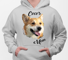 Load image into Gallery viewer, Custom Dog hoodie, Your Dog face hoodie, Cartoon face dog hoodie, Dog Mom Hoodie, Custom Hoodie
